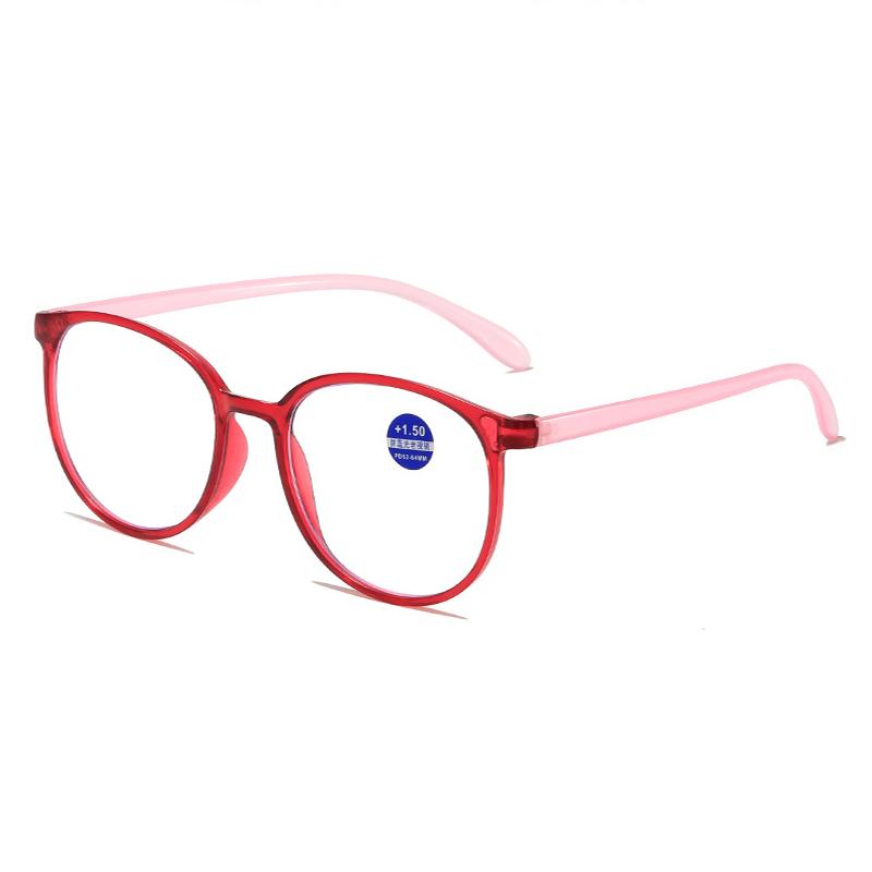 Anti-Blue Lightweight Reading Glasses Men Round-shaped Frame Prescription-ready Eyeglasses Men's Women's Reading Glasses +1.0+1.5+2.0+2.5+3.0+3.5