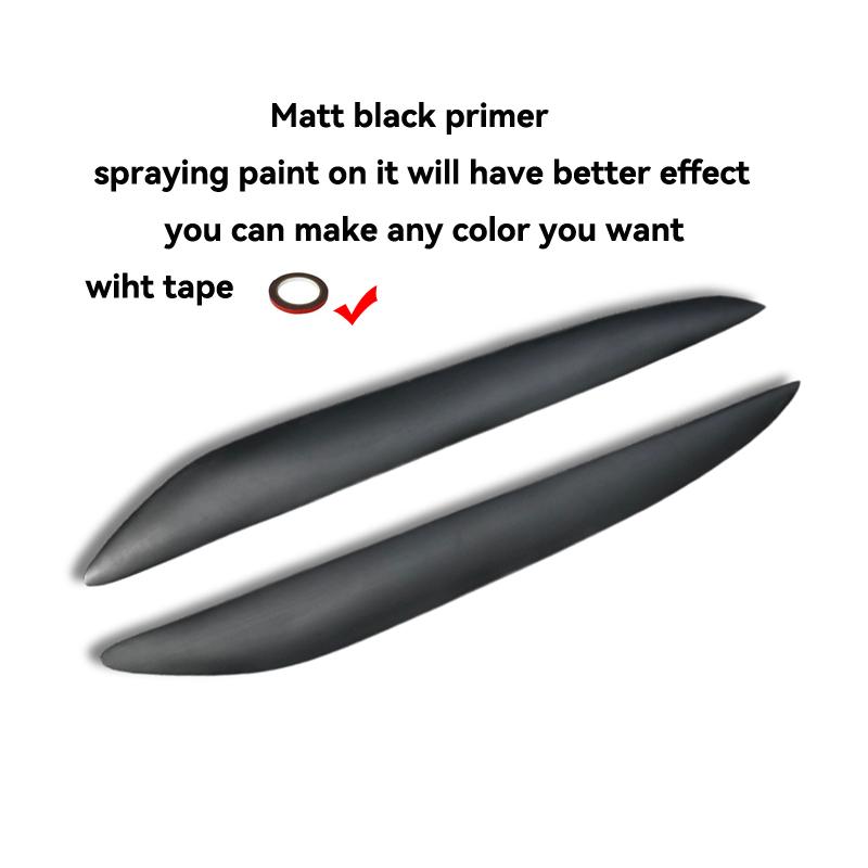 Carbon Fiber Car Headlight Cover Eyebrows For Mazda 3 2010 - 2013 Fiber Glass Matt Black Primer Front Lamp Eyelids 2Pcs Matt black