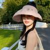 Pearl Empty Top Hat Tied Ponytail Windproof Hat Versatile Cycling Hat  Summer