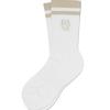 DAVE&DAZE Two-Line Sports Crew Socks White