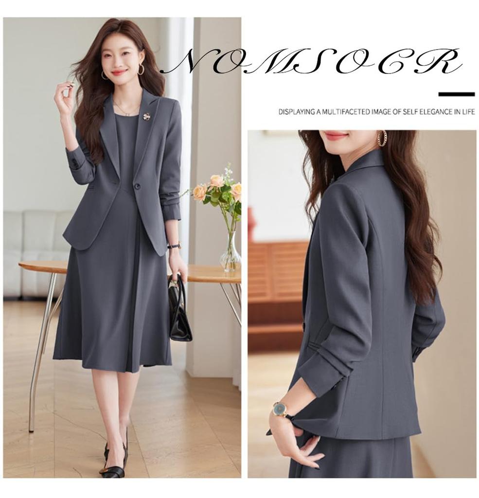 Ceremonial Formal Jacket and Office Kindergarten Entrance School Entrance Kindergarten Graduation Ceremony [NOMSOCR] Women's One-Piece Suit, Suit,