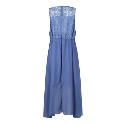 Women's Dress Chiffon Elegant Lace Patchwork Dress Cut-out Sleeveless Dress Bridesmaid Evening Dress