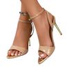 Fashion Ladies Shoes 2025 Hot Sale Buckle Strap Women's Sandals Fashion Open Toe Party Sandals Women Summer Plus Size Heeled Sandals
