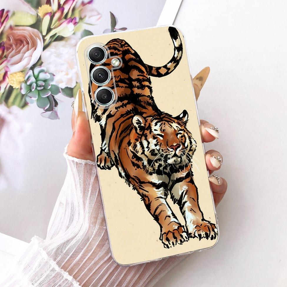 Clear For Samsung A35 5G Case Cute Cat Fashion Butterfly Funny Painted Cover For Samsung Galaxy A35 5G SM-A356E SM-A356B Casing
