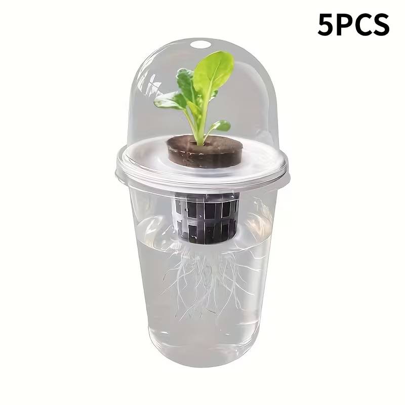 Clear Nursery Pots With Lid Plastic Seed Starting Pots With Drainage Hole Plant Nursery Pots Seed Starter Gardening Seedling Cup