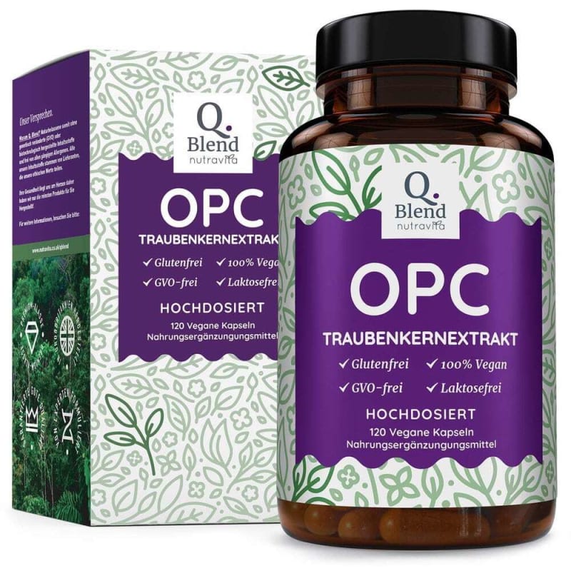 

Nutravita OPC Grape Seed Extract 520 mg, 120 Vegan Capsules