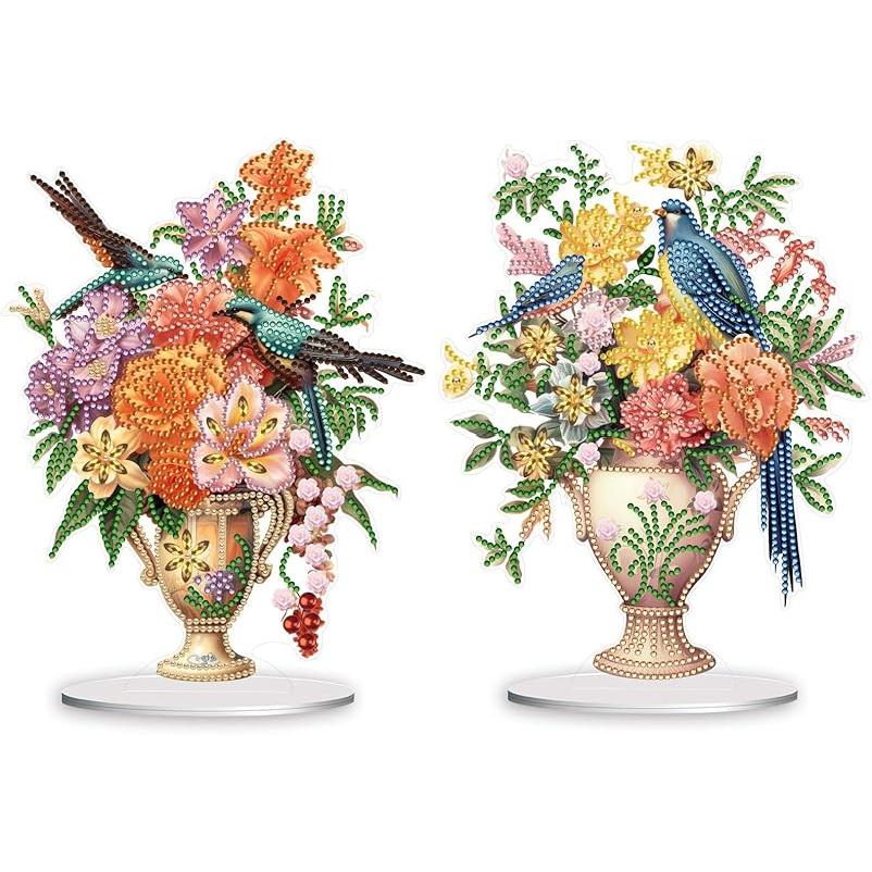 ARTopet DIY Diamond Desktop Ornament Special Shaped Crystal Diamond Art Painting Tabletop Ornaments Single Sided Diamond Ornament for Adult Beginner