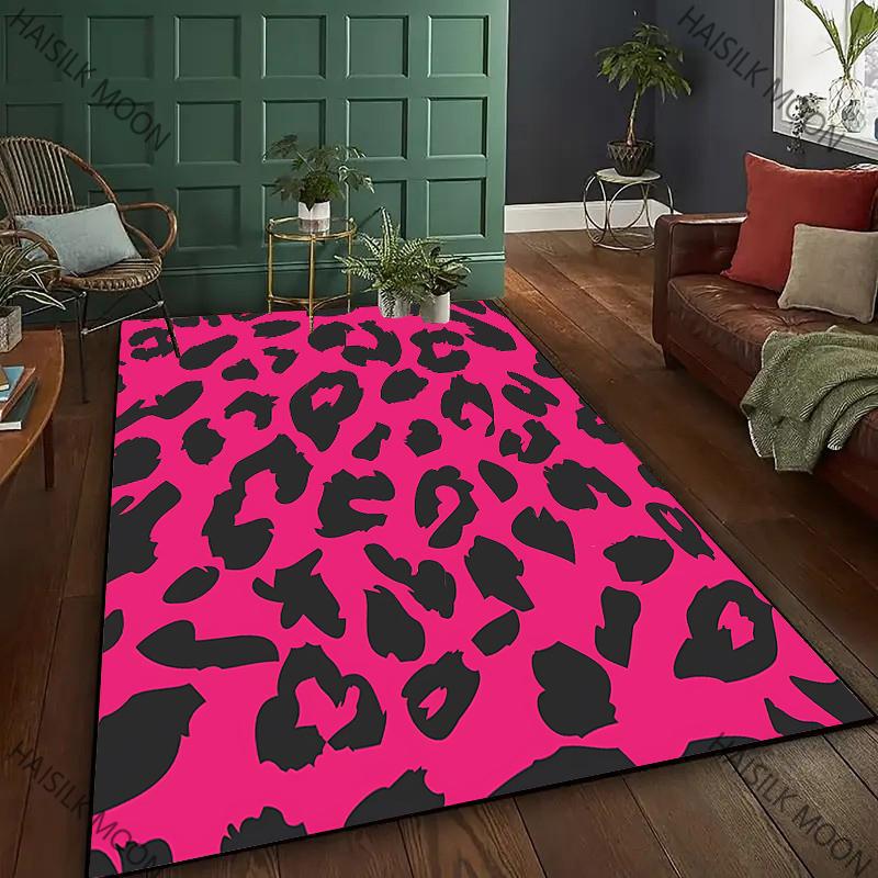 New To Colorful Leopard Theme Printed Carpet! Anti-slip Sound Insulation, Living Room Bedroom Entrance Door Mat Sofa Rugs Gifts