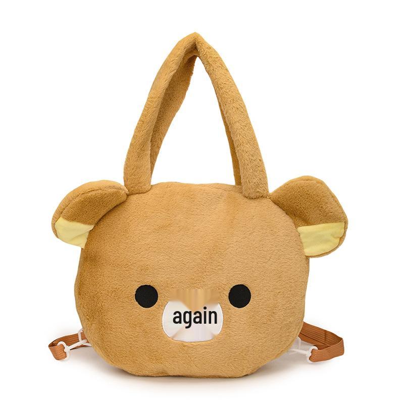Herbst/Winter 2025 Cartoon Bär Plüsch Tragetasche & Umhängetasche