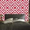 Casual checkerboard red wallpaper for living room and bedroom 50x1000
