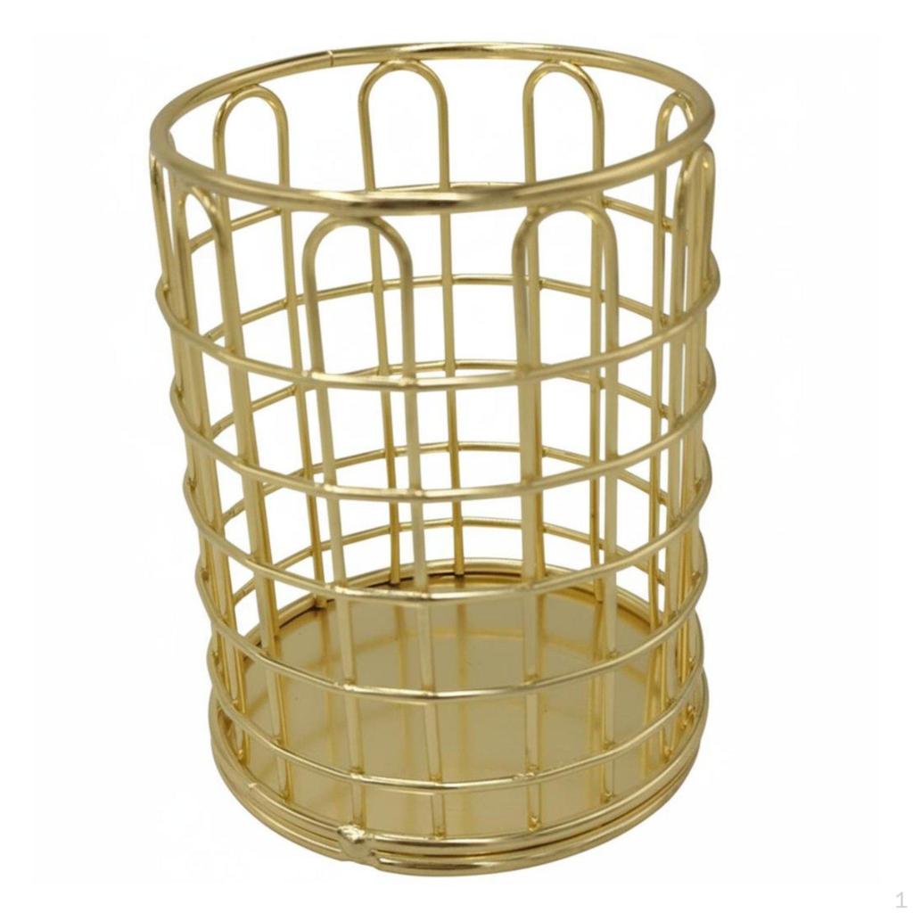 Nordic Aesthetic Stationery Holder Wrought Iron Crafted Metal Wire Pencil Cup MultiFunctional
