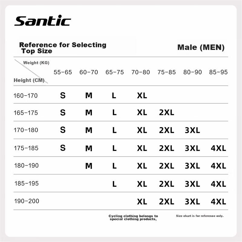 Sendike Santic Autumn And Winter Thin Fleece Warm Road Bike Cycling Jacket for Men , Black, 2XL