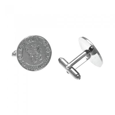 Silver Plated Crest Cufflinks