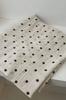 Cream Scarf with Chocolate Dots - 180x90 , Cotton with Polyester
