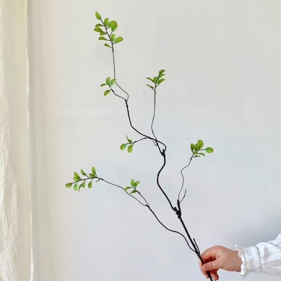 3 Pcs Faux Fall Leaves Stems Artificial Ficus Branches Fall Ficus Foliage