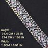 1Yard Glass AB Color Self Adhesive Rhinestone Chain Garment Accessories Decorations Trim Rhinestone Trim Strap