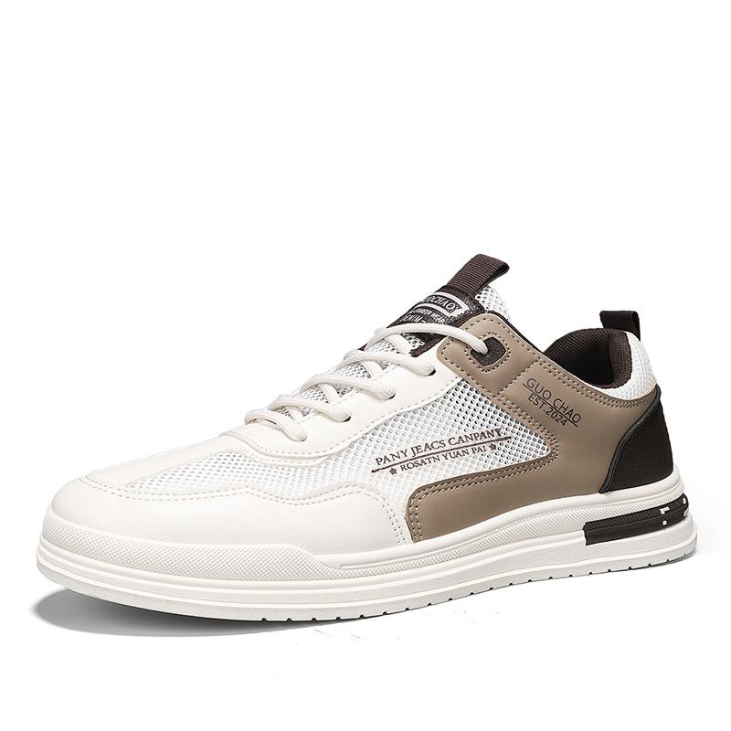 Mesh Breathable Men'S Shoes Thin Trendy Brand Mesh Shoes Little White Labor Insurance Casual Flat Non-Slip Board Shoes