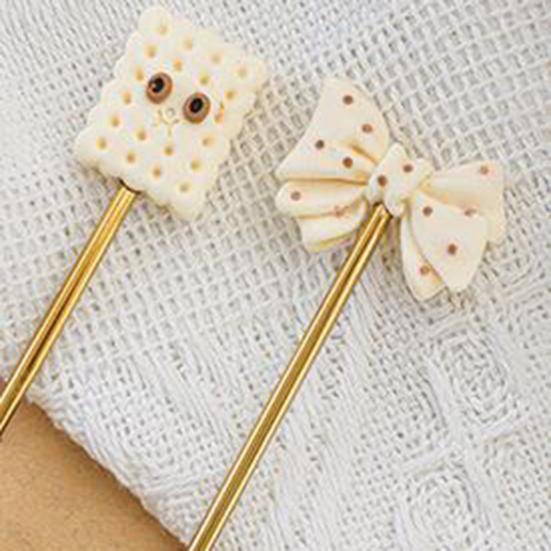 Dessert Spoon Long Handle Food Grade Stainless Steel Cute Cookie Bowknot Design Coffee Stirring Spoon