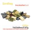 MOC Militärszene Spielzeugzubehör Bausteine Blockbasis Soldaten Armeefiguren Waffe Stacheldraht Sandsäcke Serie