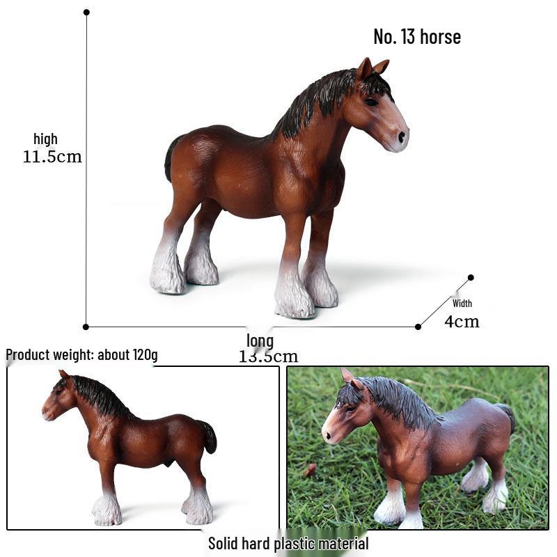 Cross-border Prairie Horse Desktop Ornament: Black & White North American Feral Horse Model
