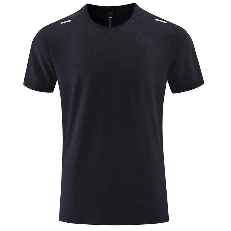 Sport T-shirt med korta ärmar vår och sommar ny snabbtorkande herrträningskläder rund hals andningsbar fitness avslappnad topp