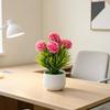 Spring Grass Artificial Flower Garden Decor With Plastic Chrysanthemum For Home And Outdoor Use