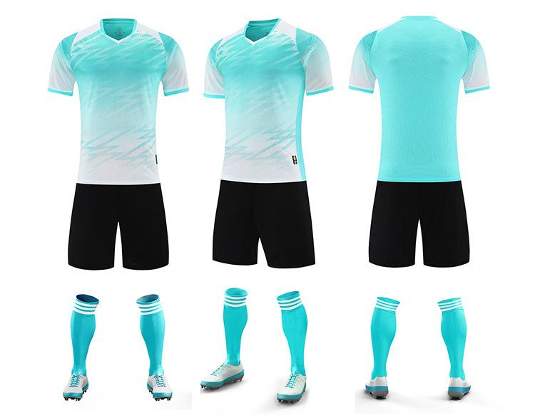 New Football Suit Sports Boys Training Suit Children'S Women'S Quick-Drying Short-Sleeved Jersey Summer Digital Printing