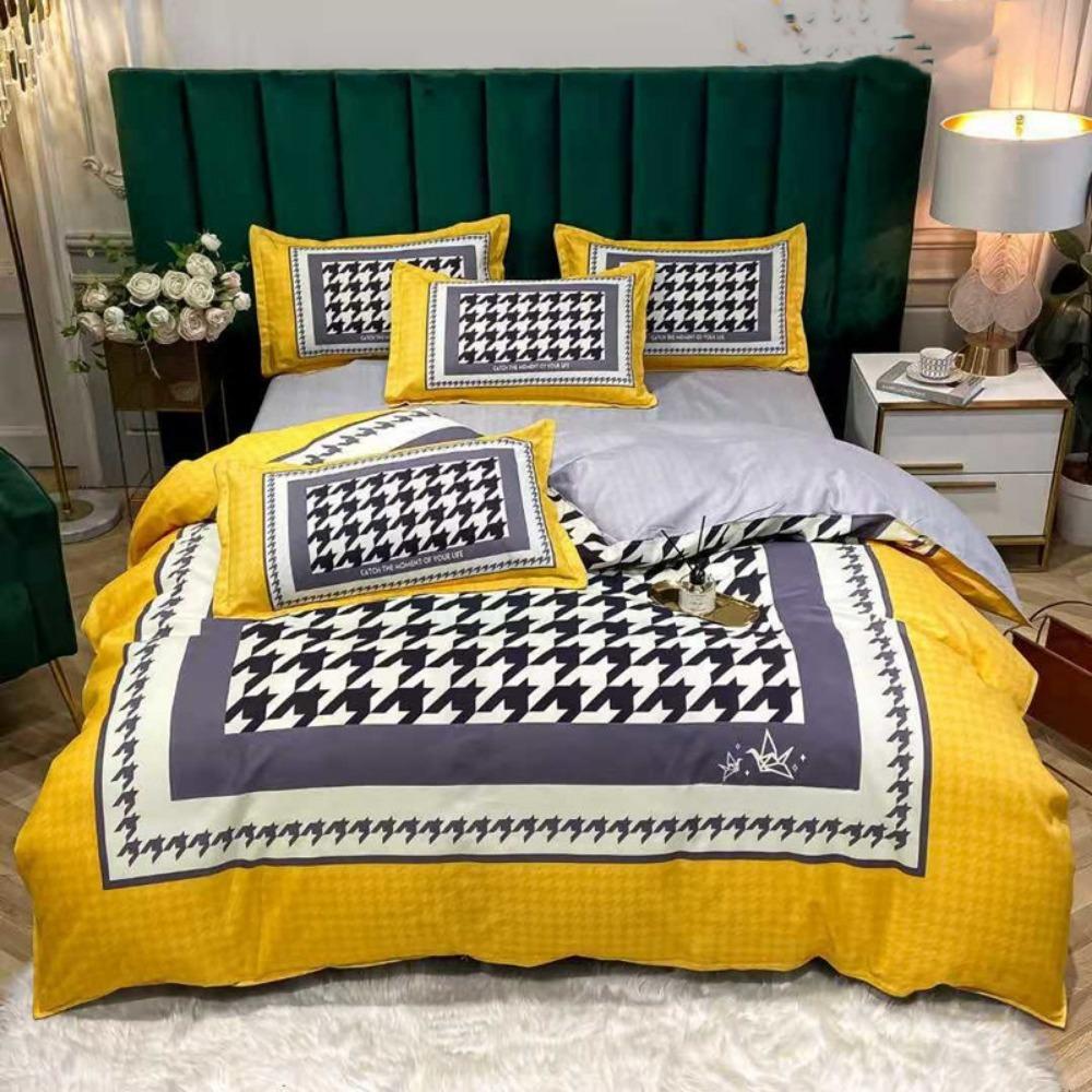 Europejski Styl Retro Mikrofibra Zestaw Pościeli Łóżko Dziecięce z Zamkiem Błyskawicznym Dekoracja Pokoju Pościel Łóżko Kołdra Puchowa 3 Części dla Nastolatków Dorosłych