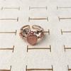 Li Luo Vintage Gold Gebürsteter 925 Sterling Silber Verstellbarer Damenring