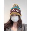 Sweet and cute fleece-lined women's winter knitted ear-protecting Lei Feng hat, versatile for autumn and winter, warm woolen hat for students