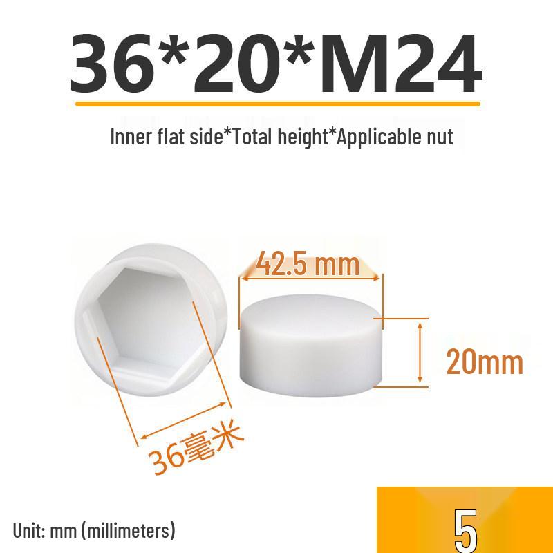 Hex Nut Protective Dust Cap for Flat Head Screws