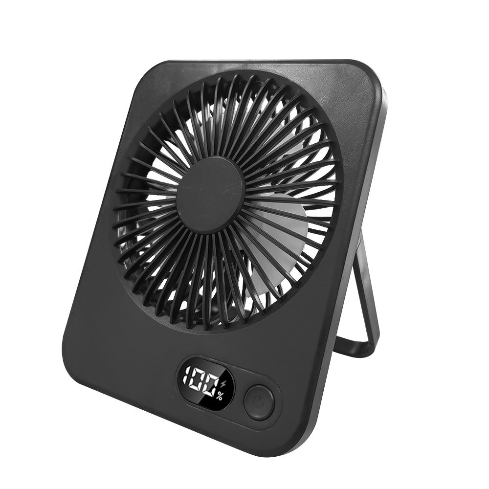 Portable Desk Fan Mini USB Rechargeable Fan Foldable Small Desktop Fan with Power Display Portable Table Fan for Home Office