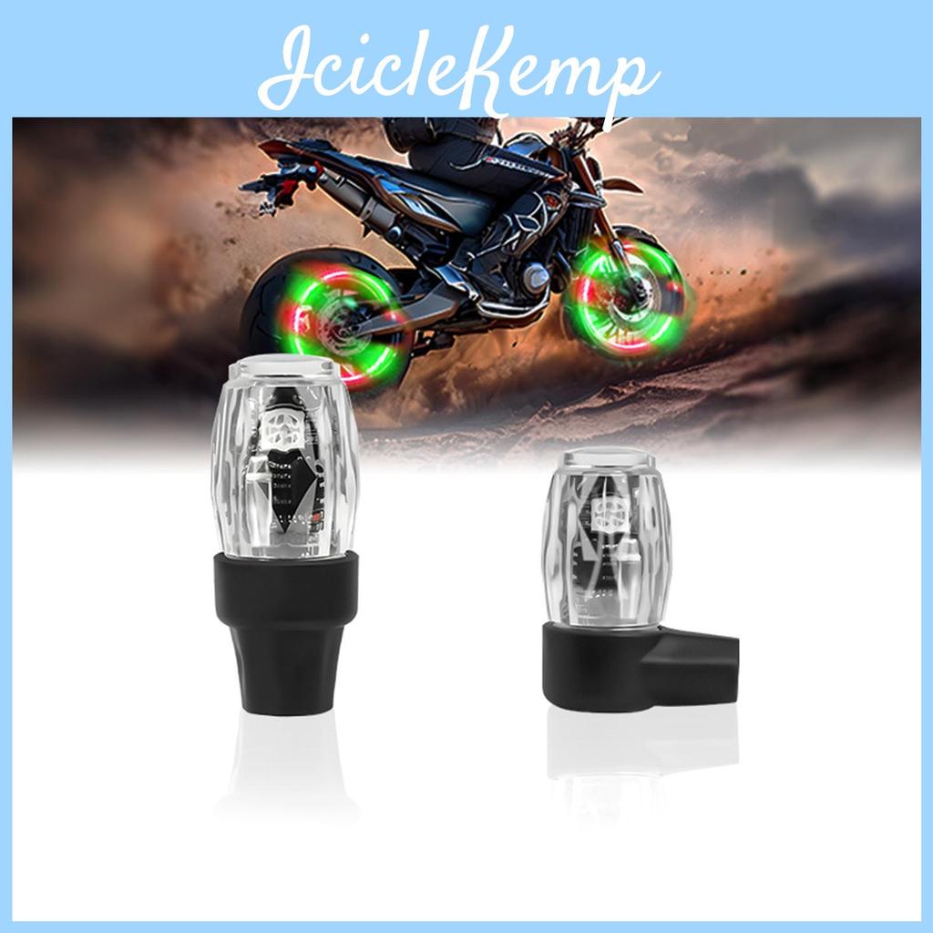 Car Upgraded Led Wheel Lights Flashing Tyre Wheel Valves Caps Lights Bike Tire Valves Stem Lights Colorful Waterproof