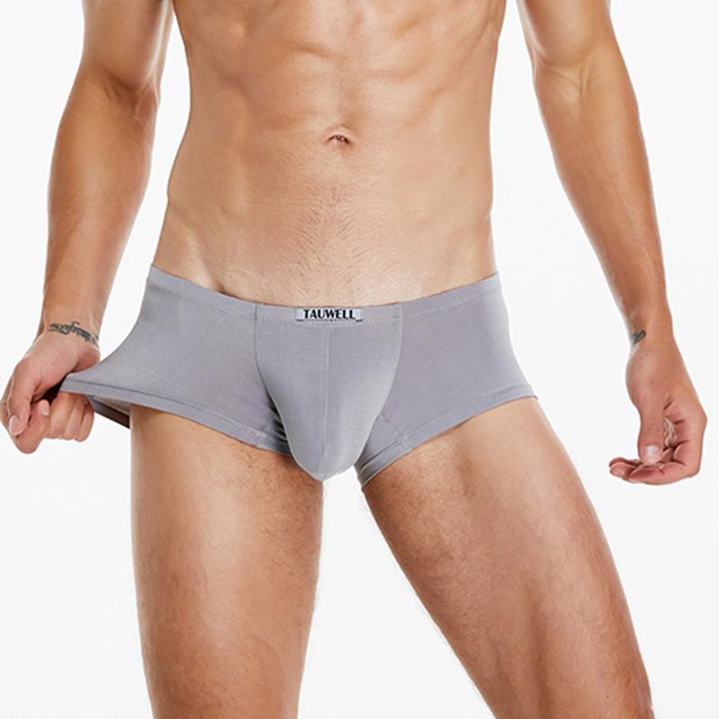 Herren Niedrig sitzende einfarbige Boxer Briefs Komfort Atmungsaktiv Enganliegende Unterhose Lässig Minimalistisch Slim-Fit Boxershorts