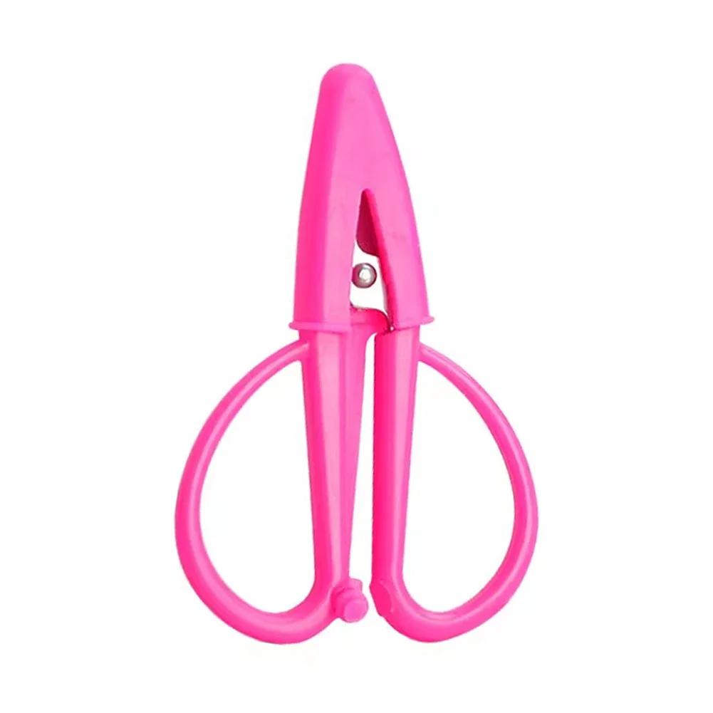 

Mini Tailor s Scissors for Sewing Household Hand-cut with Cap Safety Scissors Portable Thread Head Cut Embroidery Scissors рожевий