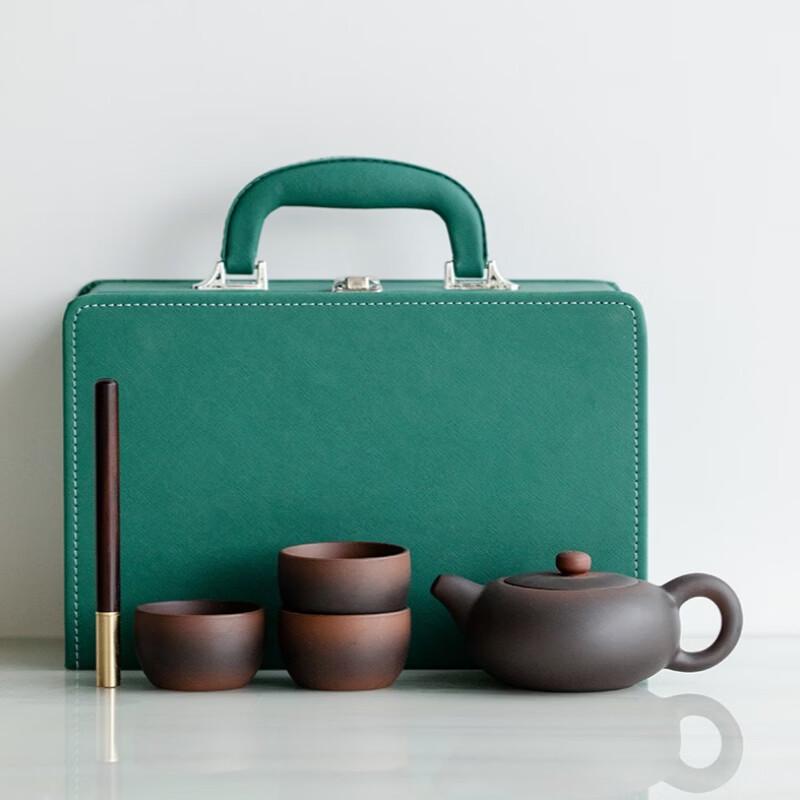 Zisha Pottery Relief Kung Fu Tea Set - Han Dian Pot