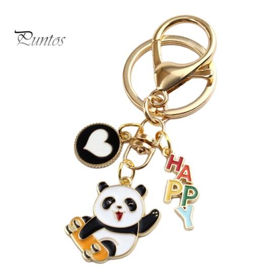 

Новогодний брелок с подвеской в ​​виде сердца панды с наилучшими пожеланиями, полированный зажим для омара, легкая сумка через плечо, школьный рюкзак, украшение, кулон, брелок A