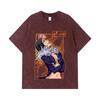 275 GSM Gewaschene T-Shirts 100% Baumwolle Sieben Todsünden V9 Merlin Druck Unisex Schweres Baumwoll-T-Shirt