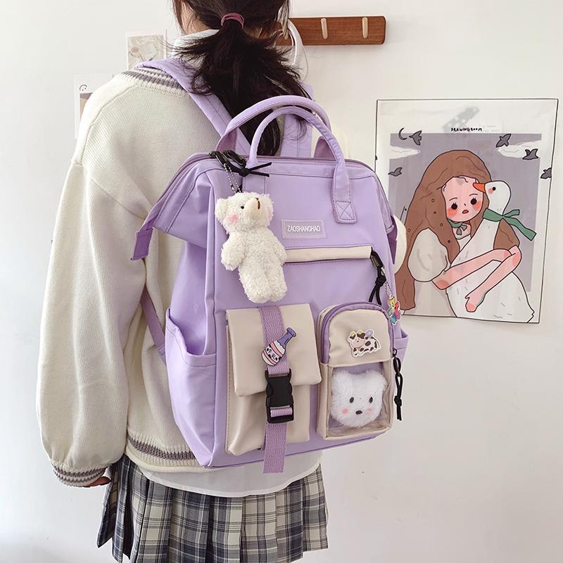 Buy Preppy Purple Backpack Women 