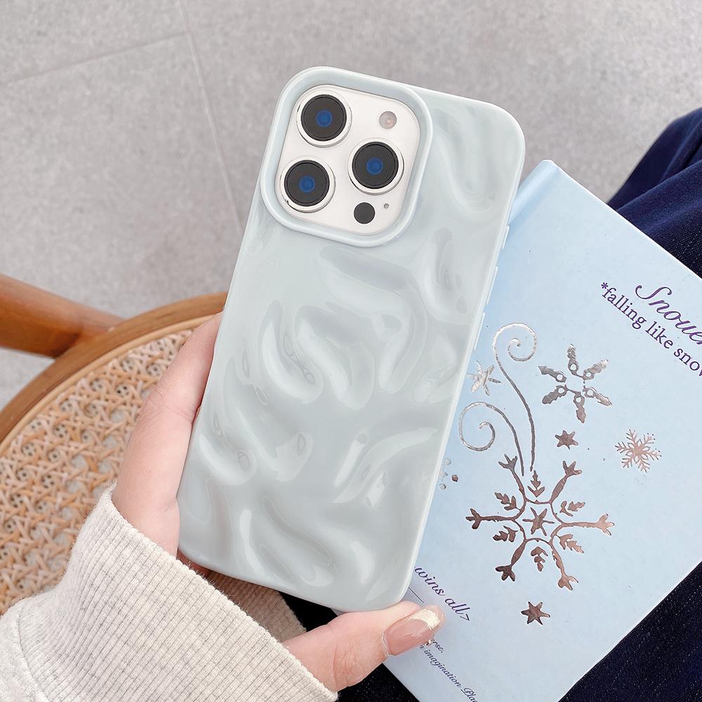 Lovely Candy Color Glossy Silicone Soft Case For iPhone 16 15 14 Plus 13 12 11 Pro Max Anti-Slip Lines Cover Shockproof Shell