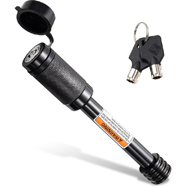 CZC AUTO Hitch Receiver Pin Lock, Trailer Receiver Lock With 5/8" Pin For Class III IV 2" And 2-1/2" Receiver, For Hitch Bike Rack Tray Ball Tow Rope