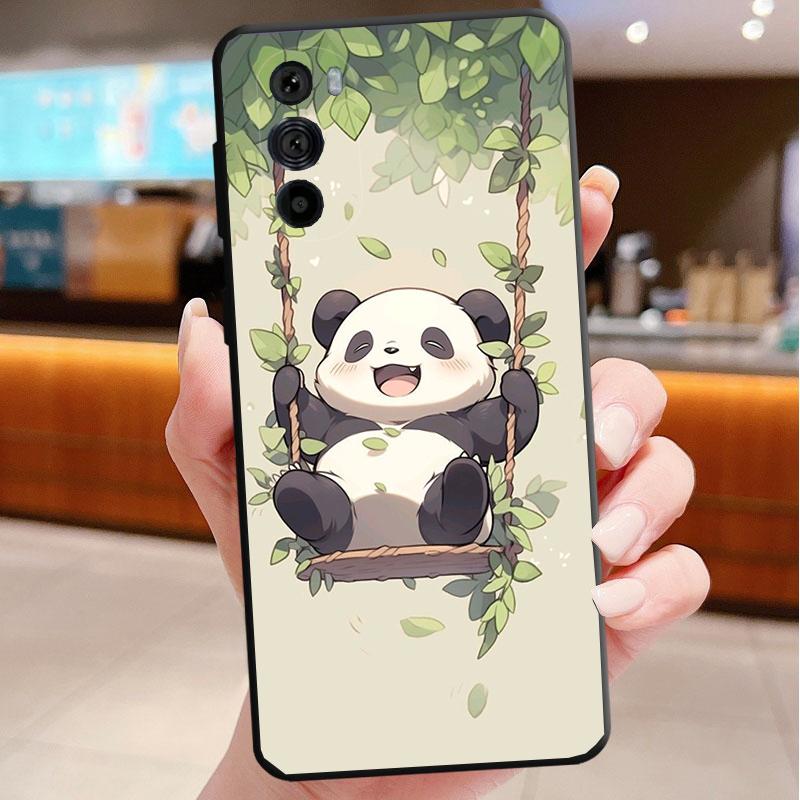 Cartoon Panda Phone Case For Motorola Edge 60 50 40 Pro 60 50 40 30 Ultra Neo Fusion Moto G Play G Stylus G Carcasas