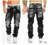 Pantalones Vaqueros de Hombre Hip Hop con Costuras de Contraste - Estilo Nuevo, Europeo y Americano, Pierna Recta Casual