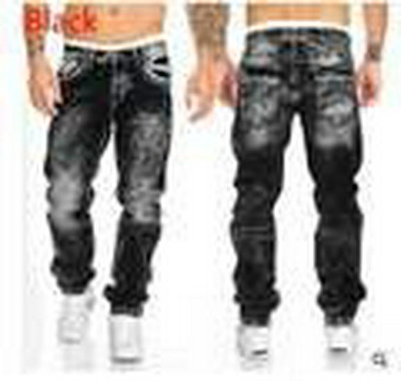 Pantalones Vaqueros de Hombre Hip Hop con Costuras de Contraste - Estilo Nuevo, Europeo y Americano, Pierna Recta Casual