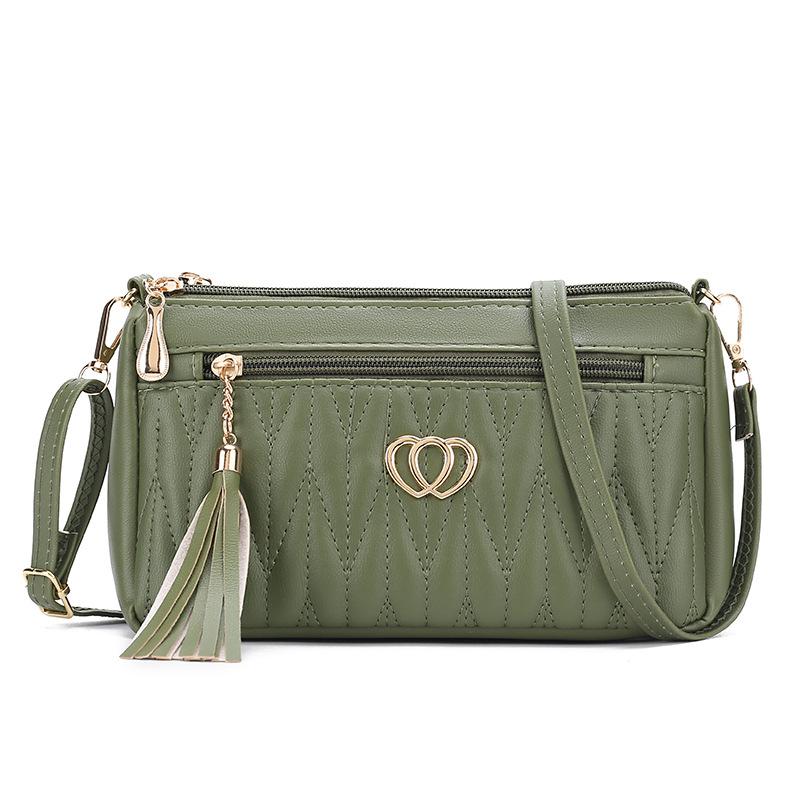 Women's High End Small Bag  Crossbody Bag  Women's Niche Tassel Soft Leather Postman's Bag