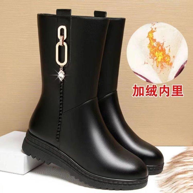 

Большой размер бархатные теплые зимние новые полусапоги женские ботинки Мартина женские 41 чёрный