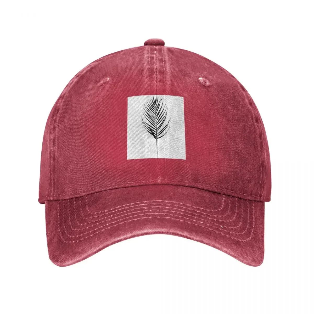 

Palm leaf silhouette illustration Evelyn Baseball Cap sun hat luxury caps hats for Unisex Caps For Unisex Womens
