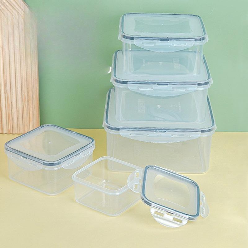 Kitchen Refrigerator Preservation Box, Household Square Plastic Box, Food Storage and Sealing Box