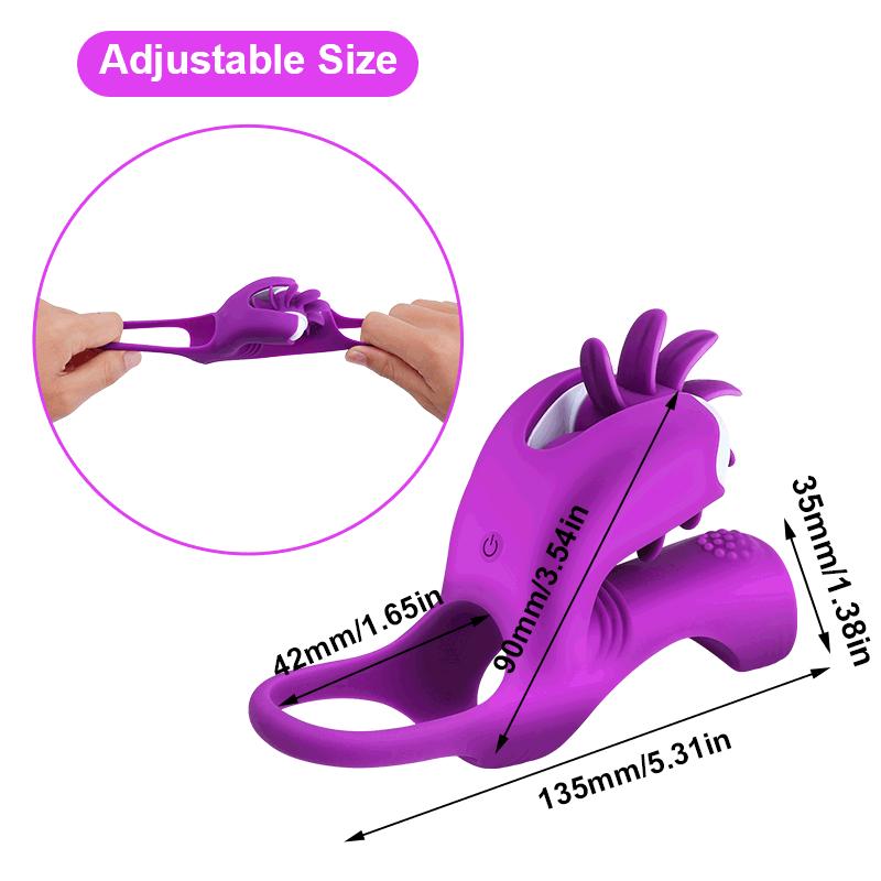 Vibrating  Ring Tongue Oral Sex Licking Clitoris Stimulator   Rings