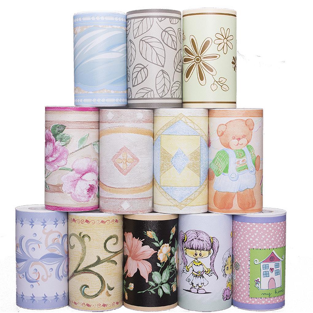 PVC Wallpaper Borders Self Adhesive – Ink Wash Painting Style Waistline Trim Self Adhesive Border